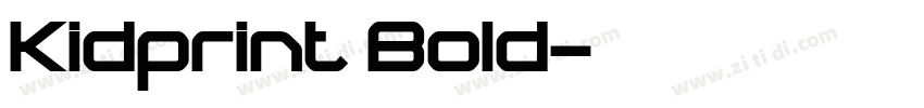 Kidprint Bold字体转换